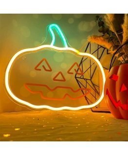 TelForceone Neon PLEXI LED HAPPY PUMPKIN orange green FPNE10 Forever Light