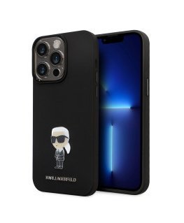 Karl Lagerfeld Liquid Silicone Metal Ikonik Case for iPhone 15 P