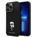 Karl Lagerfeld Liquid Silicone Metal Ikonik Case for iPhone 15 P