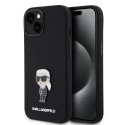 Karl Lagerfeld Liquid Silicone Metal Ikonik Case for iPhone 15 P
