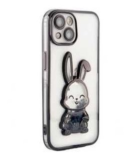 iLike Apple iPhone 13 Pro Silikoninis dėklas Print Desire Rabbit Juodas