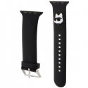 Karl Lagerfeld Strap KLAWLSLCNK Apple Watch 42|44|45|49mm black|black strap 3D Rubber Choupette Head Karl Lagerfeld Strap KLAWLSLCNK Apple Watch 42|44|45|49mm black|black strap 3D Rubber Choupette Head