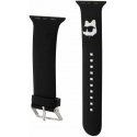 Karl Lagerfeld Strap KLAWLSLCNK Apple Watch 42|44|45|49mm black|black strap 3D Rubber Choupette Head Karl Lagerfeld Strap KLAWLSLCNK Apple Watch 42|44|45|49mm black|black strap 3D Rubber Choupette Head