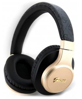 Guess PU Leather 4G Script Logo Bluetooth Stereo Headphone Black