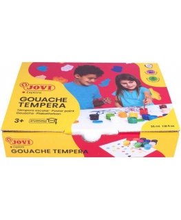 Gouache JOVI TEMPERA, 35 ml, set of 12 colors with a brush