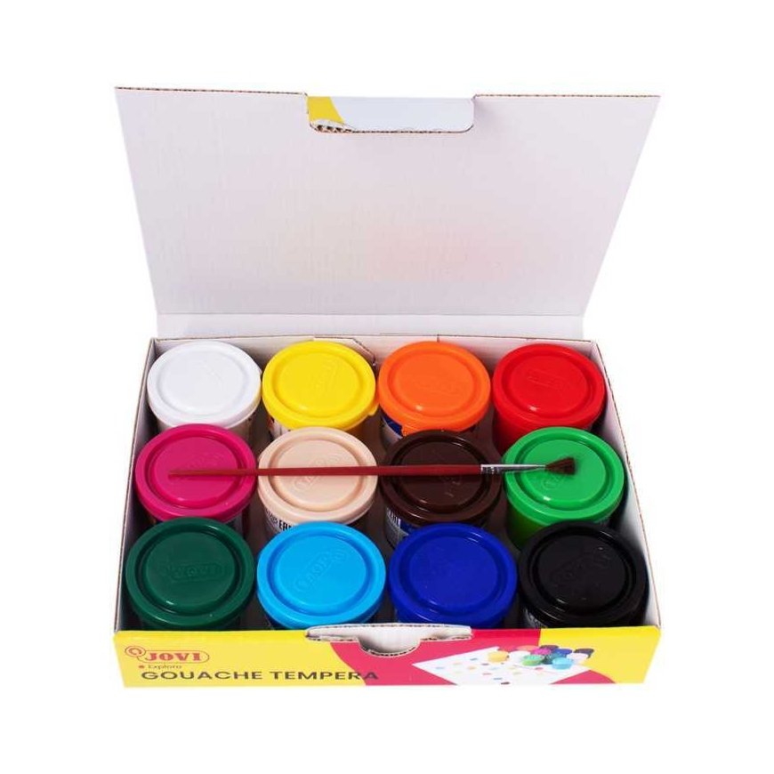 Gouache JOVI TEMPERA, 35 ml, set of 12 colors with a brush – 3