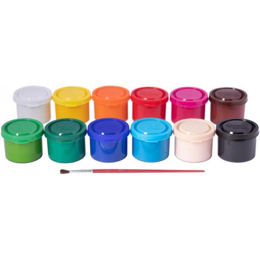 Gouache JOVI TEMPERA, 35 ml, set of 12 colors with a brush – 5