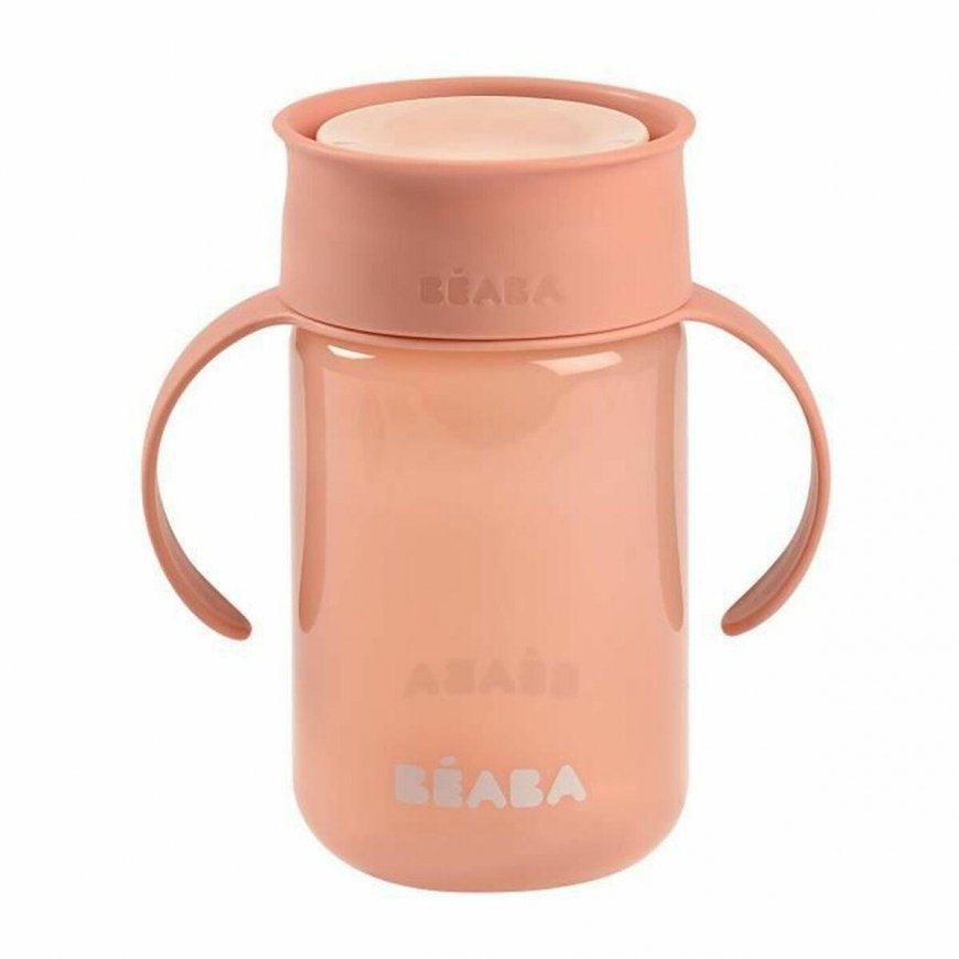BEABA 360 DEGREE ROTATING NO-SPILL LEARNING CUP, Pink – 5