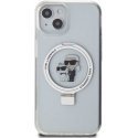 Karl Lagerfeld Ringstand Karl and Choupette MagSafe Case for iPhone 15 White Karl Lagerfeld Ringstand Karl and Choupette MagSafe Case for iPhone 15 White