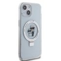 Karl Lagerfeld Ringstand Karl and Choupette MagSafe Case for iPhone 15 White Karl Lagerfeld Ringstand Karl and Choupette MagSafe Case for iPhone 15 White