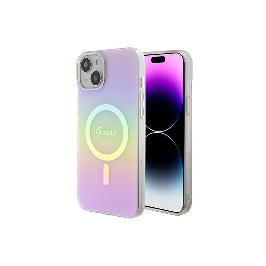 Guess MagSafe GUHMP15SHITSP Apple iPhone 15 6,1" rožinės spalvos kietasis dėklas
