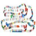 Kruzzel Mediniai domino 1080 vnt Kruzzel Mediniai domino 1080 vnt