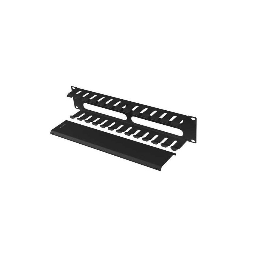 ORGANIZER HOOK 19" 2U Z ZAŚLEPKÄ TYP A Black LANBERG – 3