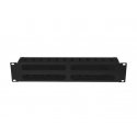 ORGANIZER HOOK 19" 2U Z ZAŚLEPKÄ TYP A Black LANBERG