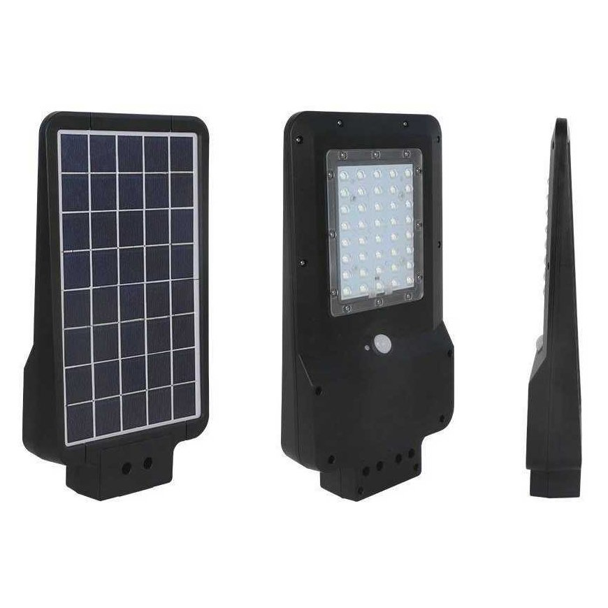 15W street lamp V-TAC, black, with solar panel, 4000K (natural white) – 2
