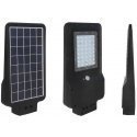 15W street lamp V-TAC, black, with solar panel, 4000K (natural white)