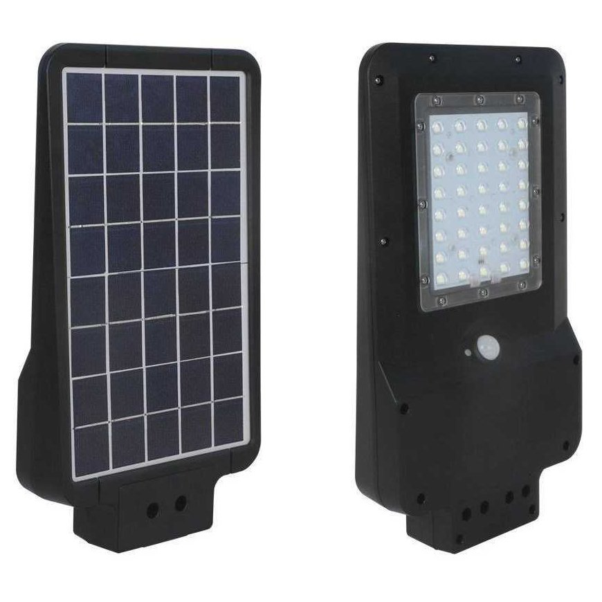 15W street lamp V-TAC, black, with solar panel, 4000K (natural white) – 3
