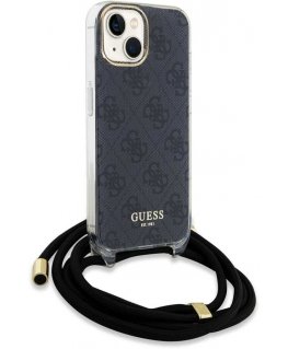 Case Guess IML 4G Printed Crossbody Case for iPhone 15 Black