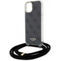 Case Guess IML 4G Printed Crossbody Case for iPhone 15 Black