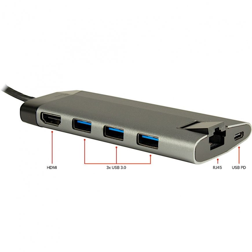 Inter-Tech GDC-802 USB 3.2 Gen 1 (3.1 Gen 1) Type-C Harmaa – 2