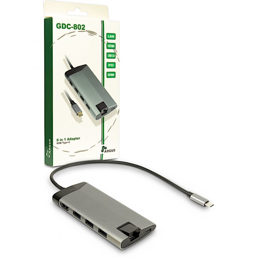 Inter-Tech GDC-802 USB 3.2 Gen 1 (3.1 Gen 1) Type-C Серый – 4