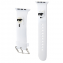 Karl Lagerfeld Strap KLAWLSLKCNH Apple Watch 42|44|45|49mm white|white strap 3D Rubber Karl&Choupette Heads Karl Lagerfeld Strap KLAWLSLKCNH Apple Watch 42|44|45|49mm white|white strap 3D Rubber Karl&Choupette Heads