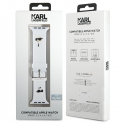 Karl Lagerfeld Strap KLAWLSLKCNH Apple Watch 42|44|45|49mm white|white strap 3D Rubber Karl&Choupette Heads Karl Lagerfeld Strap KLAWLSLKCNH Apple Watch 42|44|45|49mm white|white strap 3D Rubber Karl&Choupette Heads