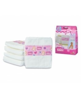 5 nappies for New Born Baby doll