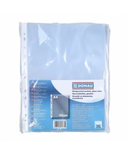 Donau Document sleeves DONAU, PP, A4, crystal, 100 microns, 100 pcs.