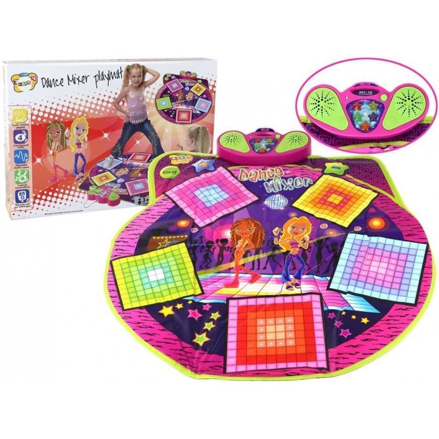 Lean Cars Children's Dance Mat Battery Operated Lights Sounds For Dance 91cm x 93cm