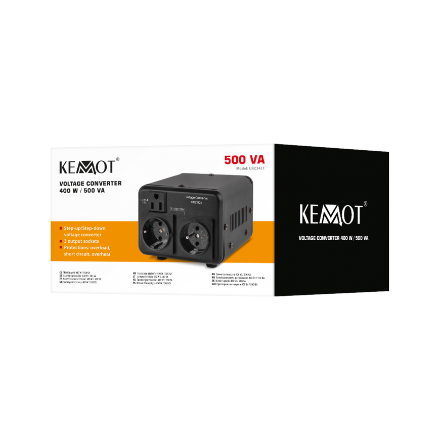 Kemot Įtampos keitiklis AC/AC iš 230V115V / 115V230V 400W 500VA – 4