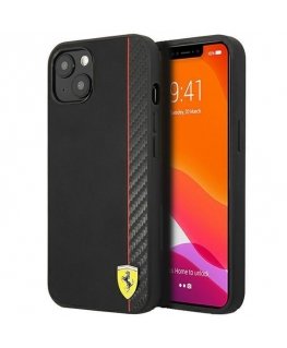 Ferrari FESAXHCP13SBK iPhone 13 mini 5.4 Black/Black On Track Carbon Stripe Hard Case