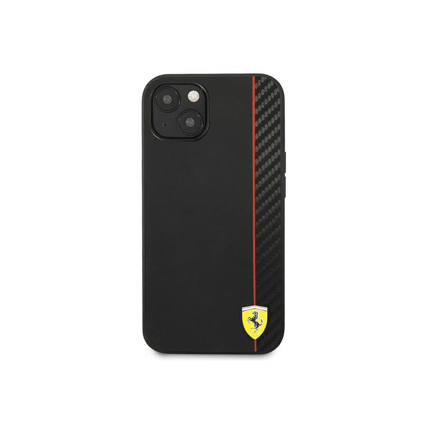 Ferrari FESAXHCP13SBK iPhone 13 mini 5.4 Black/Black On Track Carbon Stripe Hard Case – 3