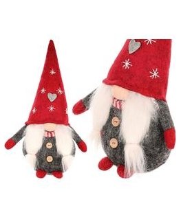 Saska Christmas SET OF GRAY DECORATIVE SANTAS 60, 70, 80 CM