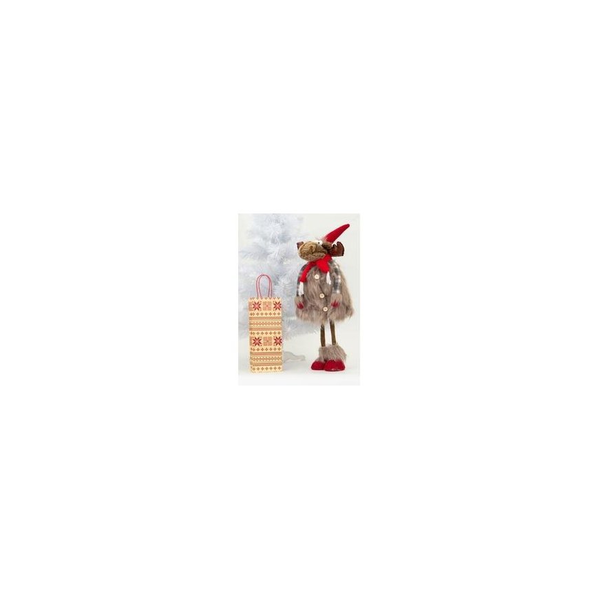 Saska Christmas SET OF GRAY DECORATIVE SANTAS 60, 70, 80 CM – 2
