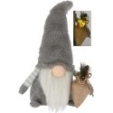 Home Styling Collection DECORATIVE PLUSH PELLET LED 38CM GRAY