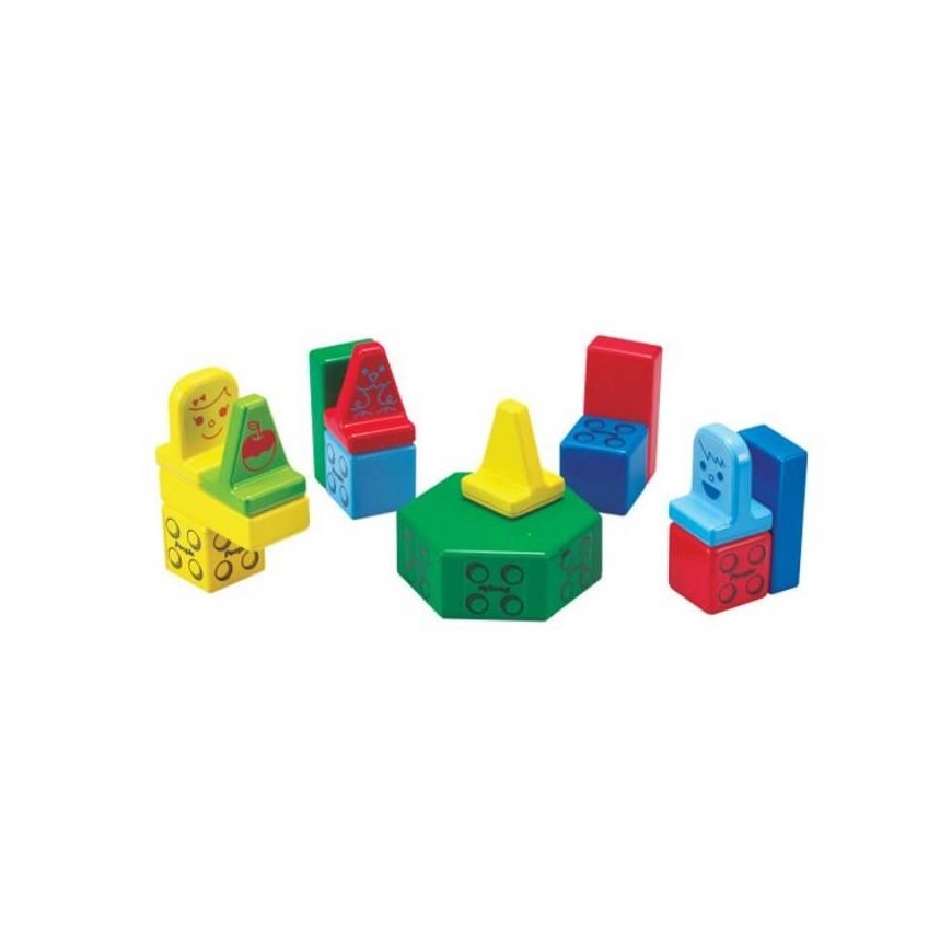Klasikinis „People Blocks“ magnetinių kaladėlių rinkinys, 31 kaladėlė / People Blocks 31pc Set Classic – 5