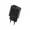 Beline Įkroviklis jungiama į tinklą 30W GaN USB-C + USB-A, juoda