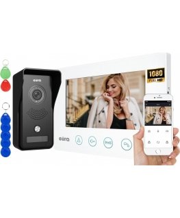 Eura Video intercom EURA VDP-42A3 GAMMA Plus, TUYA, white, Wifi, 2 inputs, reader