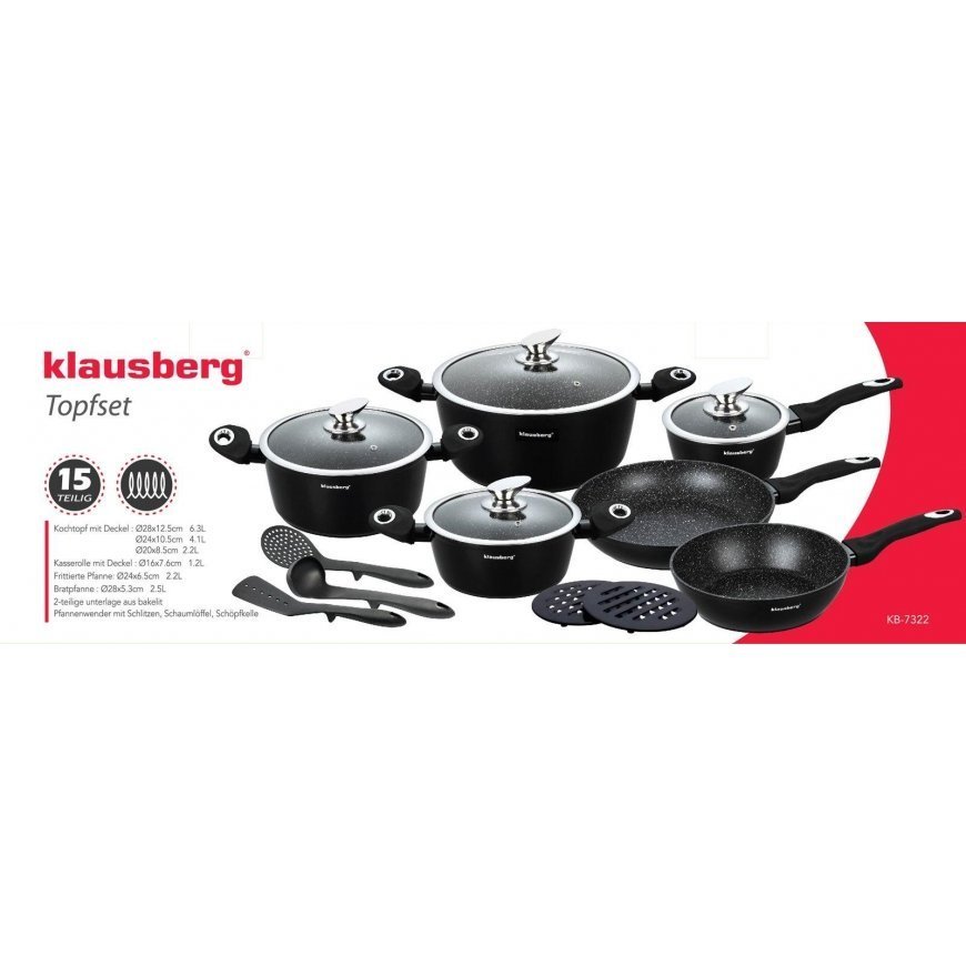 SET OF GRANITE POTS 15 ELEM. KLAUSBERG KB-7322 – 2