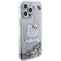 Hello Kitty Liquid Glitter Electroplating Head Logo Case For iPhone 15 Pro Max Clear