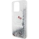 Hello Kitty Liquid Glitter Electroplating Head Logo Case For iPhone 15 Pro Max Clear