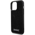 Karl Lagerfeld case for iPhone 15 Pro Max 6,7" KLHCP15XHDSPLK juodas hardcase Rhinestone Logo Metal Plate