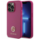 Guess dėklas skirtas iPhone 15 Pro 6,1" GUHCP15LPS4DGPP rožinis HC PU 4G metalinis logotipas Strass Guess dėklas skirtas iPhone 15 Pro 6,1" GUHCP15LPS4DGPP rožinis HC PU 4G metalinis logotipas Strass