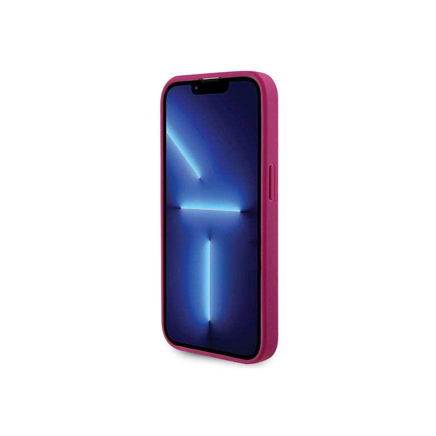 Guess dėklas skirtas iPhone 15 Pro 6,1" GUHCP15LPS4DGPP rožinis HC PU 4G metalinis logotipas Strass – 5