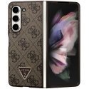 Guess case Samsung Z Fold5 GUHCZFD5P4TDPW black Leather 4G Triangle Strass