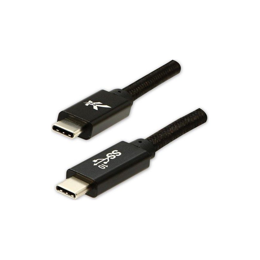 Kabelis USB Logo USB-C - USB-C 1 m Juodas