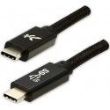 Cable USB Logo USB-C - USB-C 1 m Black Cable USB Logo USB-C - USB-C 1 m Black