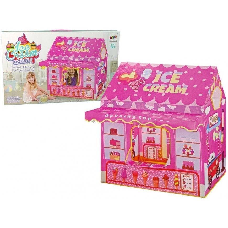 Lean Cars Princess ice cream tent Ice cream shop for kids Pink Lights Stars