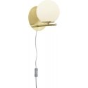 Trio Pure wall light, matte brass, E14 Trio Pure wall light, matte brass, E14
